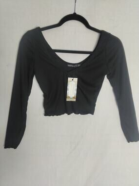 NWT Boo Hoo Peasant Blouse Sz 4 Ren Faire Witchy Whimsygoth Spooky Season Fairy
